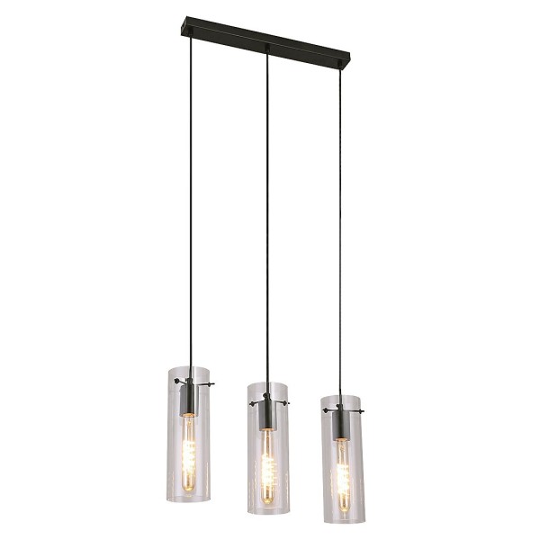 Pendul Rabalux 5259 Acantha E27 3x MAX 40W negru