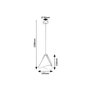 Pendul Rabalux 6650 Neva E27 1x MAX 60W negru mat