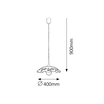 Pendul Rabalux 4782 Vino E27 1x MAX 60W alb