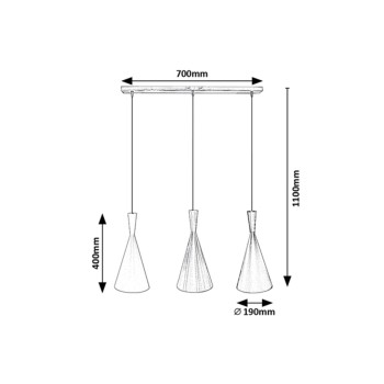 Pendul Rabalux 5312 Trincola negru