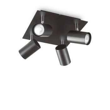 Spot IDEAL LUX SPOT PL4 156781, GU10 4X28W, negru
