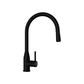 Set Schock Chiuveta Bucatarie Mono N-100S 490x510mm Cristadur Puro cu Baterie Kavus extractibil si Parti Vizibile Puro