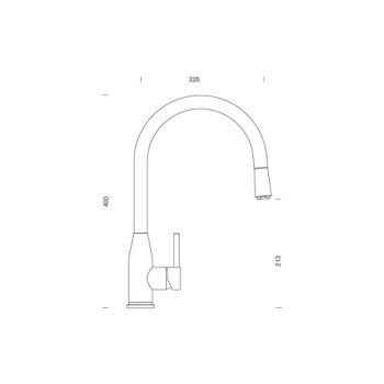 Set Schock Chiuveta Bucatarie Mono N-100S 490x510mm Cristadur Puro cu Baterie Kavus extractibil si Parti Vizibile Gold