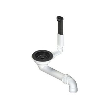 Set Schock Chiuveta Bucatarie Nemo N-100S 490x510mm Cristalite Nero cu parti vizibile negru si Baterie Kantus extractibil, negru