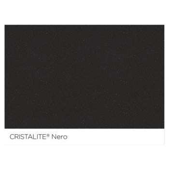 Set Schock Chiuveta Bucatarie Ronda D-100L 650x500mm Cristalite Nero cu Parti vizibile negru si Baterie Schock Prima negru