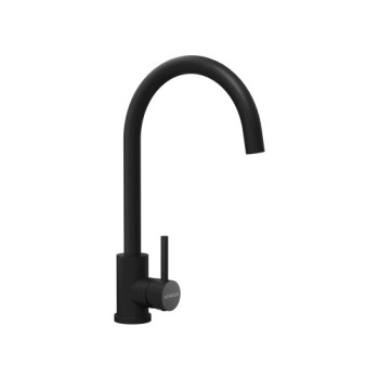 Set Schock Chiuveta Bucatarie Ronda D-100L 650x500mm Cristalite Nero cu Parti vizibile negru si Baterie Schock Prima negru