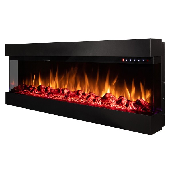 Semineu electric incorporabil DALAS 60 ArtFlame, 1524x493x200 mm, sticla securizata panoramica, cu telecomanda - 1