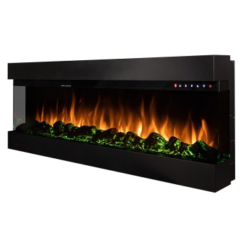 Semineu electric incorporabil DALAS 60 ArtFlame, 1524x493x200 mm, sticla securizata panoramica, cu telecomanda - 1