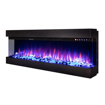 Semineu electric incorporabil DALAS 60 ArtFlame, 1524x493x200 mm, sticla securizata panoramica, cu telecomanda - 1