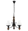 Candelabru Rabalux 7078 Petronel E27 3x MAX 60W negru mat, sticla opal