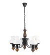 Candelabru Rabalux 7079 Petronel E27 5x MAX 60W negru mat, sticla opal
