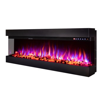 Semineu electric 3D incorporabil ArtFlame DALAS MAXI, 484x1270x200 mm, 1500W, 30 combinații de culori, cu telecomanda