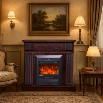 Semineu electric cu mobilier ArtFlame CRISTINA & MARINA, 1034 x 997 x 270 mm, nuc, cu telecomanda