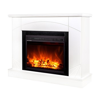 Semineu electric cu mobilier ArtFlame LORANCE & MADEIRA, 1100 x 850 x 270 mm, alb, cu telecomanda
