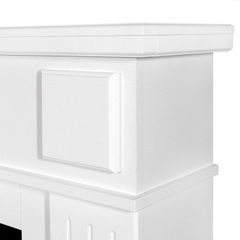 Semineu electric cu mobilier ArtFlame LORANCE & OLIMPIA, 1200 x 950 x 300 mm, alb, cu telecomanda