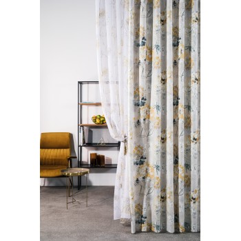 Material perdea Mendola decor Campera, latime 300cm, mustar