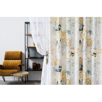 Material perdea Mendola decor Campera, latime 300cm, mustar