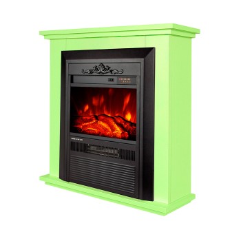Semineu electric decorativ cu mobilier, Spark & Cristina, Verde, Art Flame 700 x 715 x 220