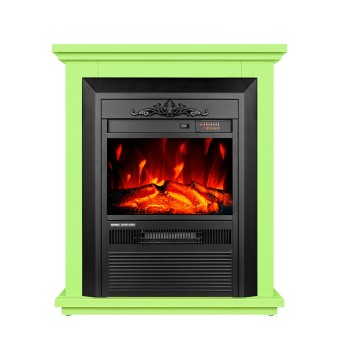 Semineu electric decorativ cu mobilier, Spark & Cristina, Verde, Art Flame 700 x 715 x 220