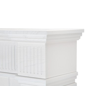 Semineu electric decorativ cu mobilier, Blaze maxi & Vegas 50, Alb, Flacara multicolora, Art Flame 1800 x 1000 x 300