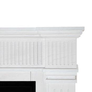 Semineu electric decorativ cu mobilier, Blaze maxi & Vegas 50, Alb, Flacara multicolora, Art Flame 1800 x 1000 x 300