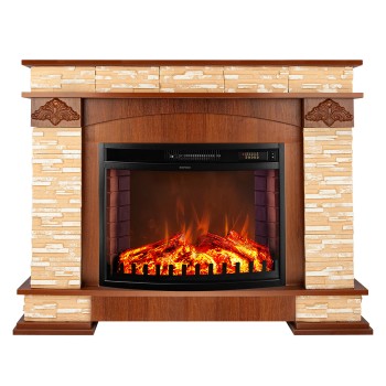 Semineu electric decorativ cu mobilier, Zenit & Zakynthos, Nuc, Art Flame 1200 x 930 x 260