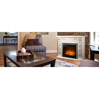Semineu electric decorativ cu mobilier, Versailles gold maxi & Richi, Fildeș, Art Flame 1400 x 1010 x 330