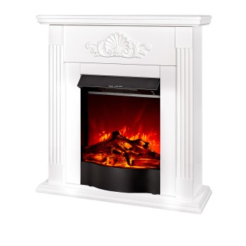Semineu electric decorativ cu mobilier, Sorina & Corsica, Alb, Art Flame 900 x 900 x 270