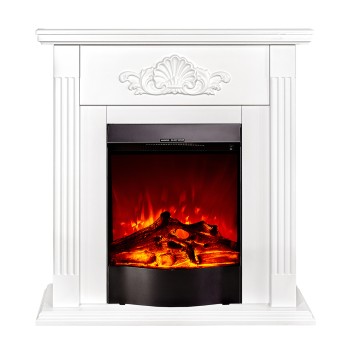 Semineu electric decorativ cu mobilier, Sorina & Corsica, Alb, Art Flame 900 x 900 x 270