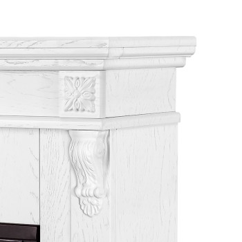 Semineu electric decorativ cu mobilier, Solomon & Mars, Alb, Art Flame 1000 x 900 x 320