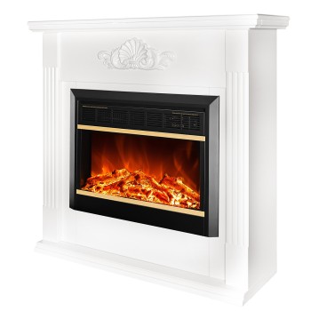 Semineu electric decorativ cu mobilier, Sofia & Mars, Alb, Art Flame 1000 x 1000 x 320