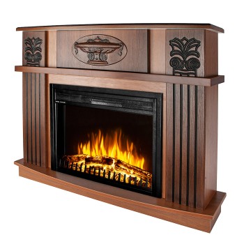 Semineu electric decorativ cu mobilier, Roma mini & Capri, Nuc, Flacara multicolora, Art Flame 1200 x 974 x 318