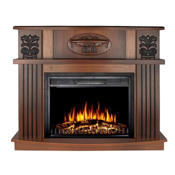 Semineu electric decorativ cu mobilier, Roma mini & Capri, Nuc, Flacara multicolora, Art Flame 1200 x 974 x 318