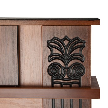 Semineu electric decorativ cu mobilier, Roma mini & Capri, Nuc, Flacara multicolora, Art Flame 1200 x 974 x 318