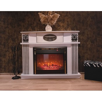 Semineu electric decorativ cu mobilier, Roma & Richi, Alb, Art Flame 1388 x 1120 x 385