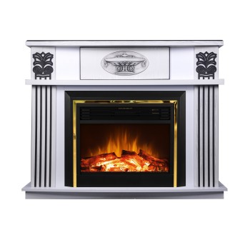 Semineu electric decorativ cu mobilier, Roma & Richi, Alb, Art Flame 1388 x 1120 x 385