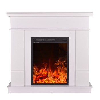 Semineu electric decorativ cu mobilier, Rodos & Miriam, Alb, Art Flame 1034 x 1000 x 300