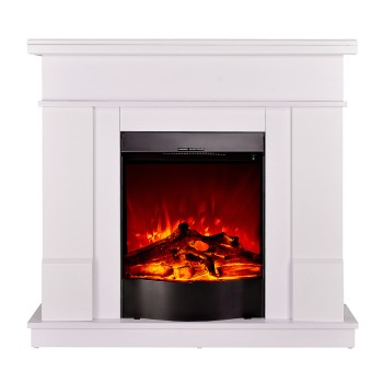 Semineu electric decorativ cu mobilier, Rodos & Corsica, Alb, Art Flame 1034 x 1000 x 300