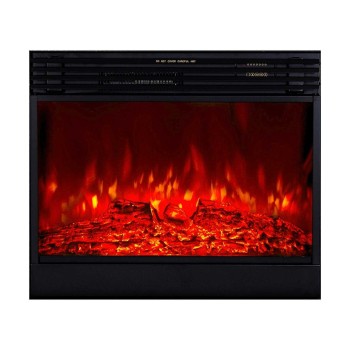 Semineu electric decorativ cu mobilier, Palermo & Mirabella, Bej/negru, Art Flame 1150 x 900 x 350