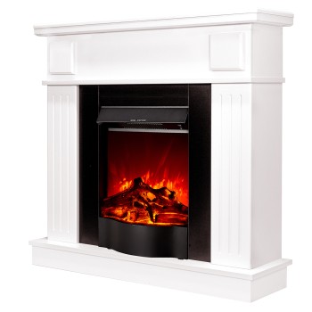 Semineu electric decorativ cu mobilier, Oscar & Corsica, Alb/negru, Art Flame 1034 x 997 x 270