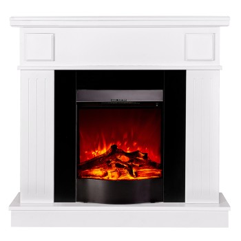 Semineu electric decorativ cu mobilier, Oscar & Corsica, Alb/negru, Art Flame 1034 x 997 x 270