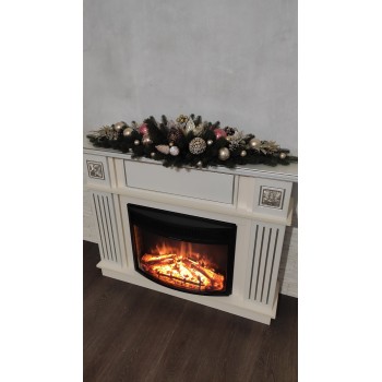 Semineu electric decorativ cu mobilier, Miracle & Ararat, Fildeș, Art Flame 1200 x 929 x 280
