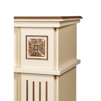 Semineu electric decorativ cu mobilier, Miracle & Ararat, Fildeș, Art Flame 1200 x 929 x 280