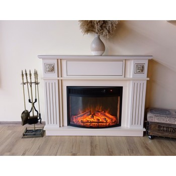 Semineu electric decorativ cu mobilier, Miracle & Ararat, Fildeș, Art Flame 1200 x 929 x 280