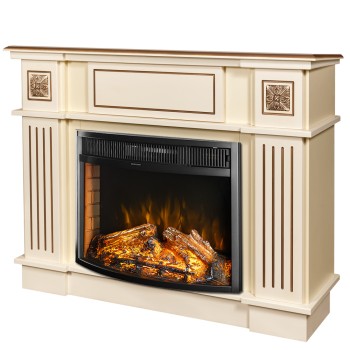 Semineu electric decorativ cu mobilier, Miracle & Ararat, Fildeș, Art Flame 1200 x 929 x 280