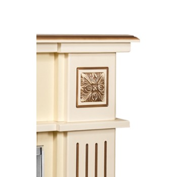 Semineu electric decorativ cu mobilier, Miracle & Zakynthos, Fildeș, Art Flame 1200 x 929 x 280