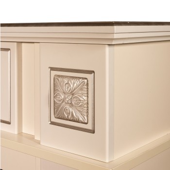 Semineu electric decorativ cu mobilier, Miracle & Zakynthos, Fildeș, Art Flame 1200 x 929 x 280