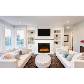 Semineu electric decorativ cu mobilier, Maxim & Mars, Alb, Art Flame 1076 x 845 x 300