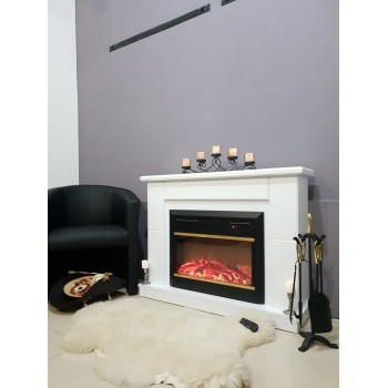 Semineu electric decorativ cu mobilier, Maxim & Mars, Alb, Art Flame 1076 x 845 x 300