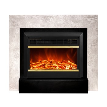 Semineu electric decorativ cu mobilier, Martin & Mars, Bej/begru, Art Flame 1000 x 860 x 300